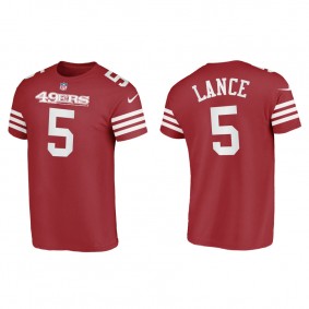 Trey Lance San Francisco 49ers Men's Name & Number Scarlet T-Shirt