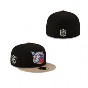 Las Vegas Raiders Just Caps Camel Visor 59FIFTY Fitted Hat