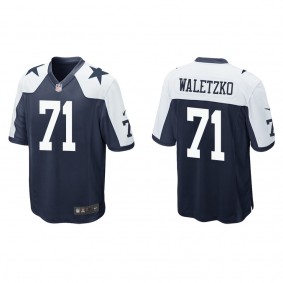 Men's Dallas Cowboys Matt Waletzko Navy Alternate Game Jersey