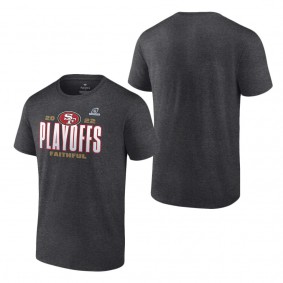 Men's San Francisco 49ers Charcoal 2022 NFL Playoffs Our Time T-Shirt