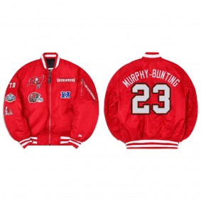 Sean Murphy-Bunting Alpha Industries X Tampa Bay Buccaneers MA-1 Bomber Red Jacket