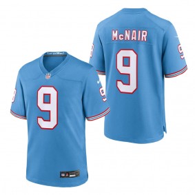 Men's Tennessee Titans Steve McNair Light Blue Oilers Throwback Retired Player Game Jersey