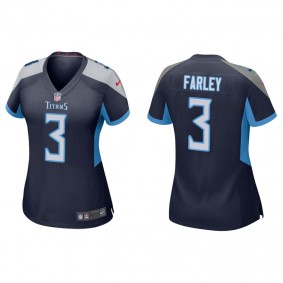 Women's Tennessee Titans Caleb Farley Navy Game Jersey