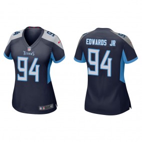 Women's Tennessee Titans Mario Edwards Jr Navy Game Jersey